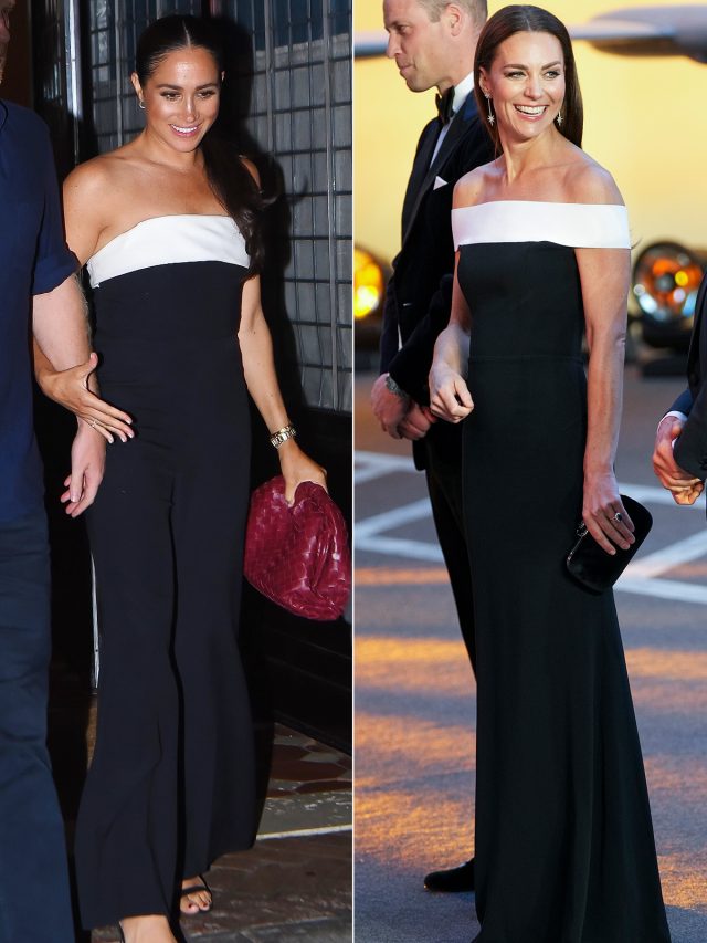 Meghan Markle Twins with Kate Middleton in Black and White Ensemble During New York Outing