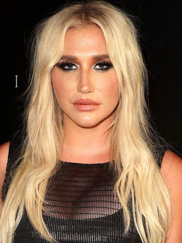 Kesha wore a sheer black mesh dress with a thong and not anything else